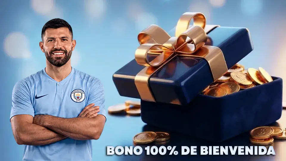 Caja de regalo violeta con monedas de oro: bono del 100% en el primer depósito