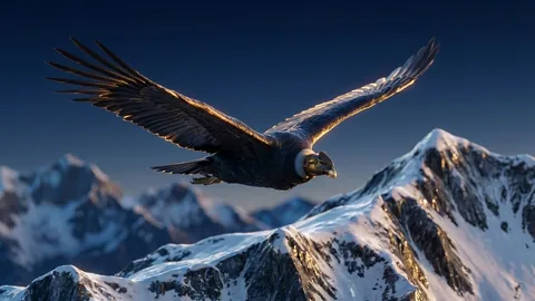 Tragamonedas Vuelo del Cóndor: cóndor sobre montañas nevadas