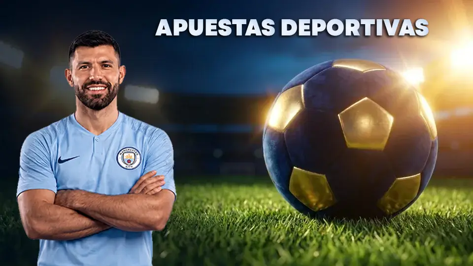 Pelota de fútbol en un estadio iluminado de noche para apuestas deportivas