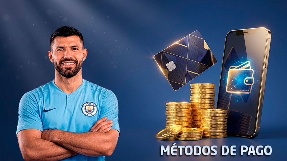 Celular con billetera digital y monedas: pagos en pesos con Mercado Pago