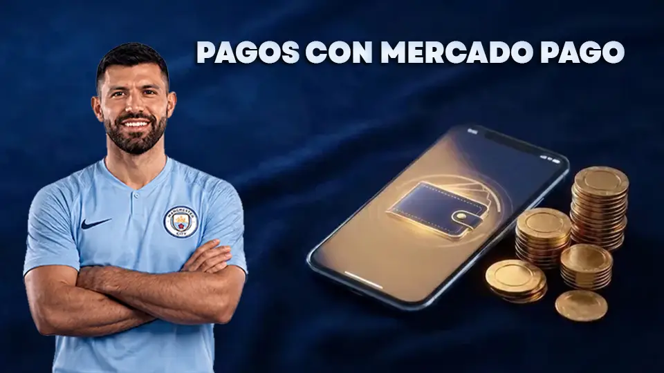 Celular con billetera digital y monedas: pagos en pesos con Mercado Pago